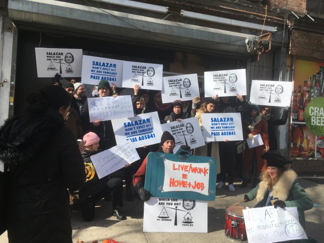 Loft tenants protest state Senator Julia Salazar's office after learning that she amended a bill that has been three years in the making.