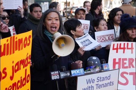 HPD Commissioner Maria Torres-Springer at Wednesday’s tenant rally