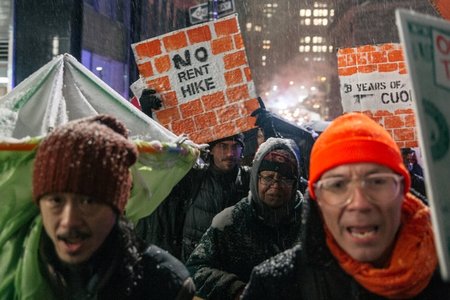 A march for rent reforms in NYC in November, 2018.