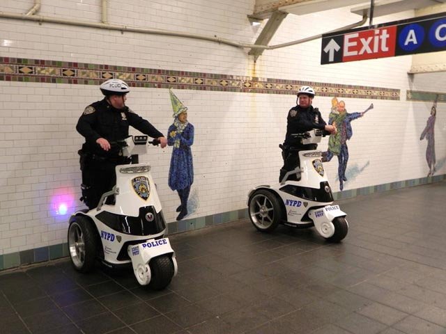 The roll out of sweet three-wheelers for transit cops has apparently not dissuaded officers from driving into the city.