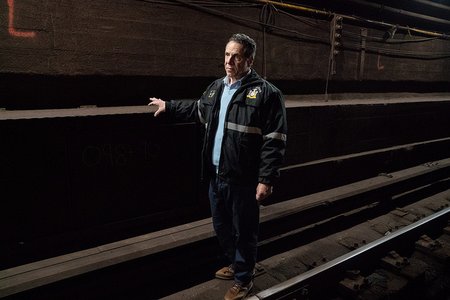 Governor Andrew Cuomo in the Canarsie Tunnel in December 2018.