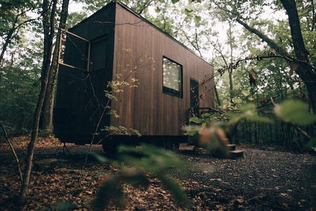 A Getaway pop-up cabin upstate... still bigger than my apartment.