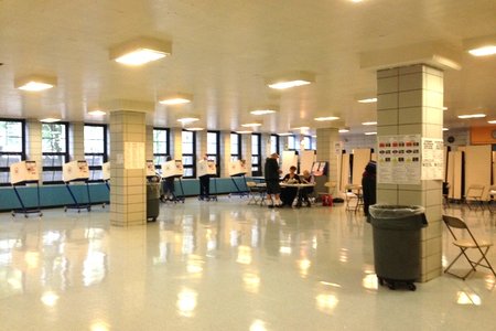 A polling place on the Upper West Side back in 2014
