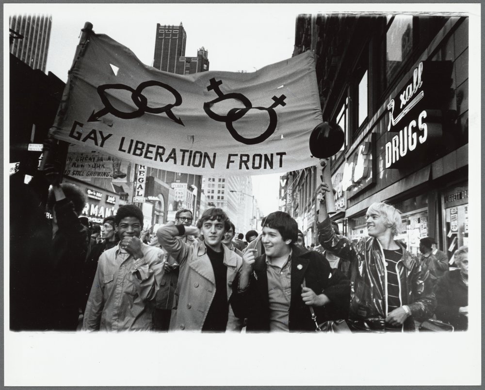 10dc4df9dcopy-of-tl101-jpg.jpeg Gay Liberation Front marches on Times Square, 1970. Photo by Diana Davies.<br/>