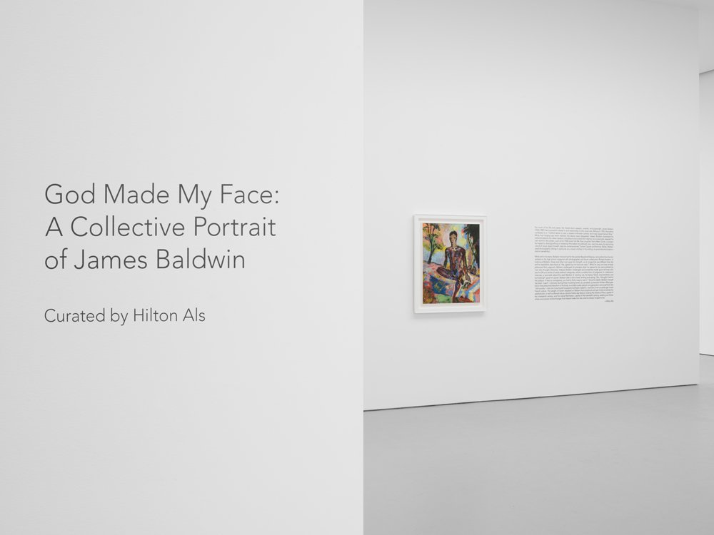 1756be0cfhiltonbaldwindz19show2019_install_1-jpg.jpeg Installation view of” God Made My Face: A Collective Portrait of James Baldwin” at the David Zwirner Gallery, with Beauford Delaney’s “Dark Rapture (James Baldwin)” (1941) to the right <br>(Courtesy David Zwirner)