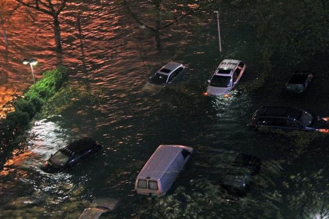 Sandy surge flooding.