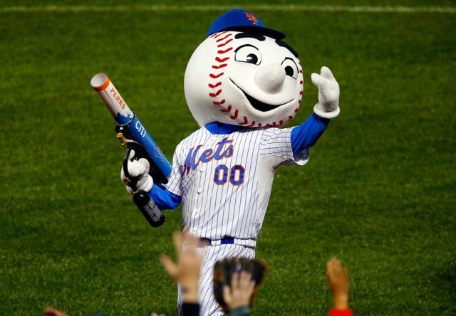 Mr. Met, staying on message