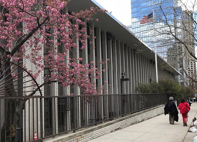 Outside P.S. 199 Middle School on the Upper West Side