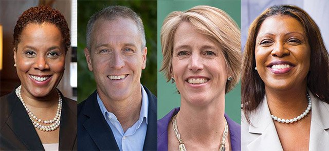 Leecia Eve, Sean Patrick Maloney, Zephyr Teachout, Letitia James