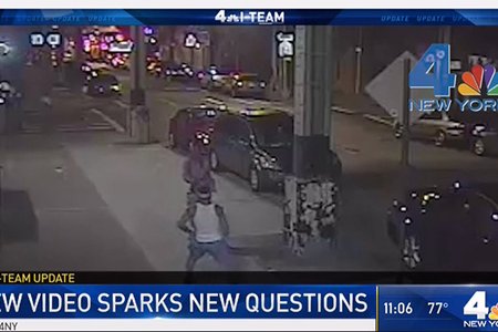 The surveillance video shows Ritchard Blake and Thavone Santana talking before the shooting