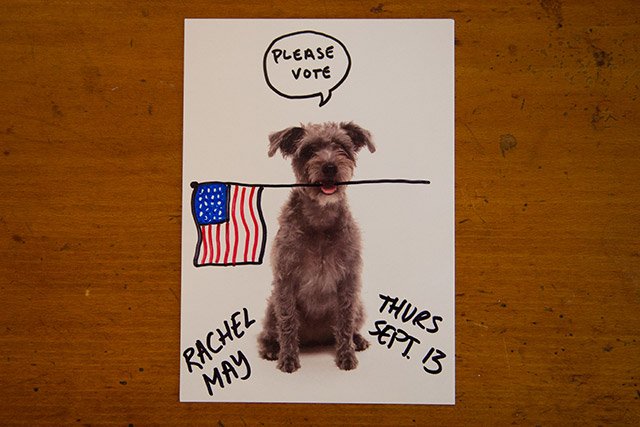 Min the schnoodle on a postcard