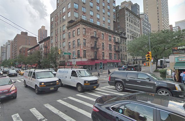 Looking west at East 37th Street and Third Avenue