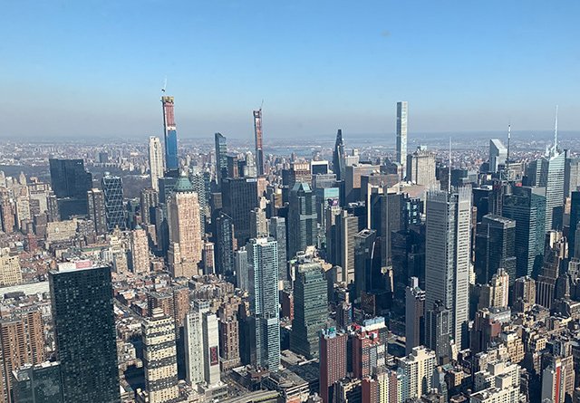 View from Hudson Yards of Billionaires' Row.