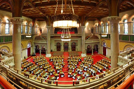 The New York State Assembly chambers in Albany