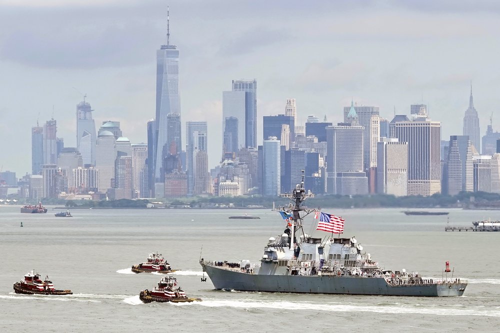 26f9b24cc42322101081_31f2401b7d_k-jpg.jpeg The Arleigh Burke-class of guided-missile destroyers USS Mitscher (DDG 57) transits Upper Bay during Fleet Week New York in 2018. (U.S. Coast Guard photo by Petty Officer 3rd Class Hunter Medley/Released)<br>