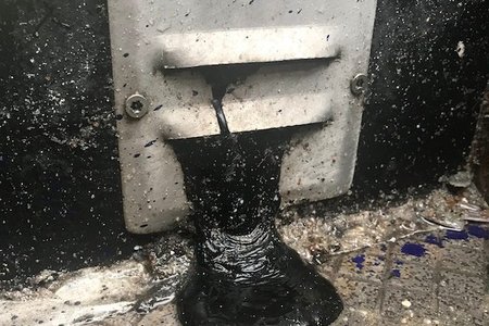 The strange creature emerging from the exhaust vent at the 23rd Street C/E station pictured this morning.