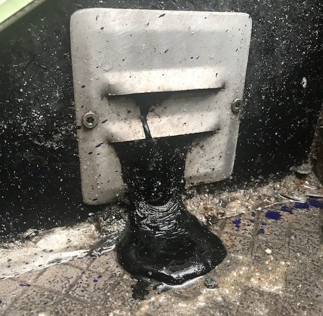 The strange creature emerging from the exhaust vent at the 23rd Street C/E station pictured this morning.