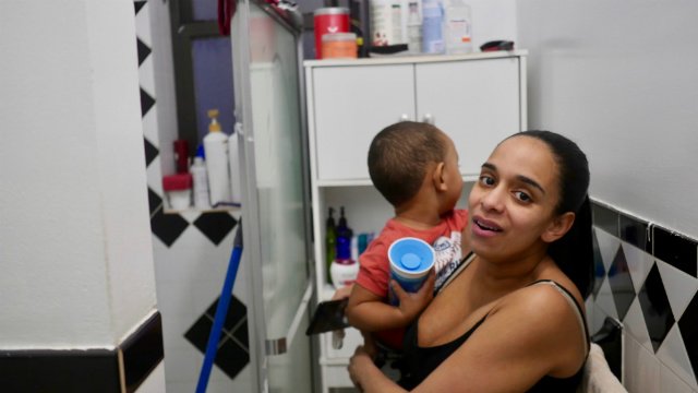 Sully Estevez and her son Julian at their home at 1708 Summerfield