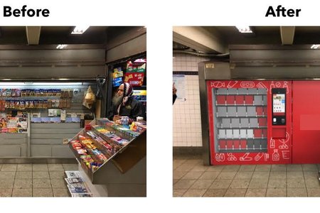 A sleek new inhuman vending machine, coming to a subway mezzanine near you