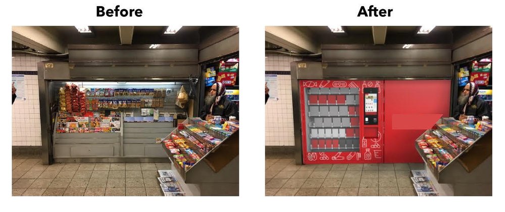 A sleek new inhuman vending machine, coming to a subway mezzanine near you