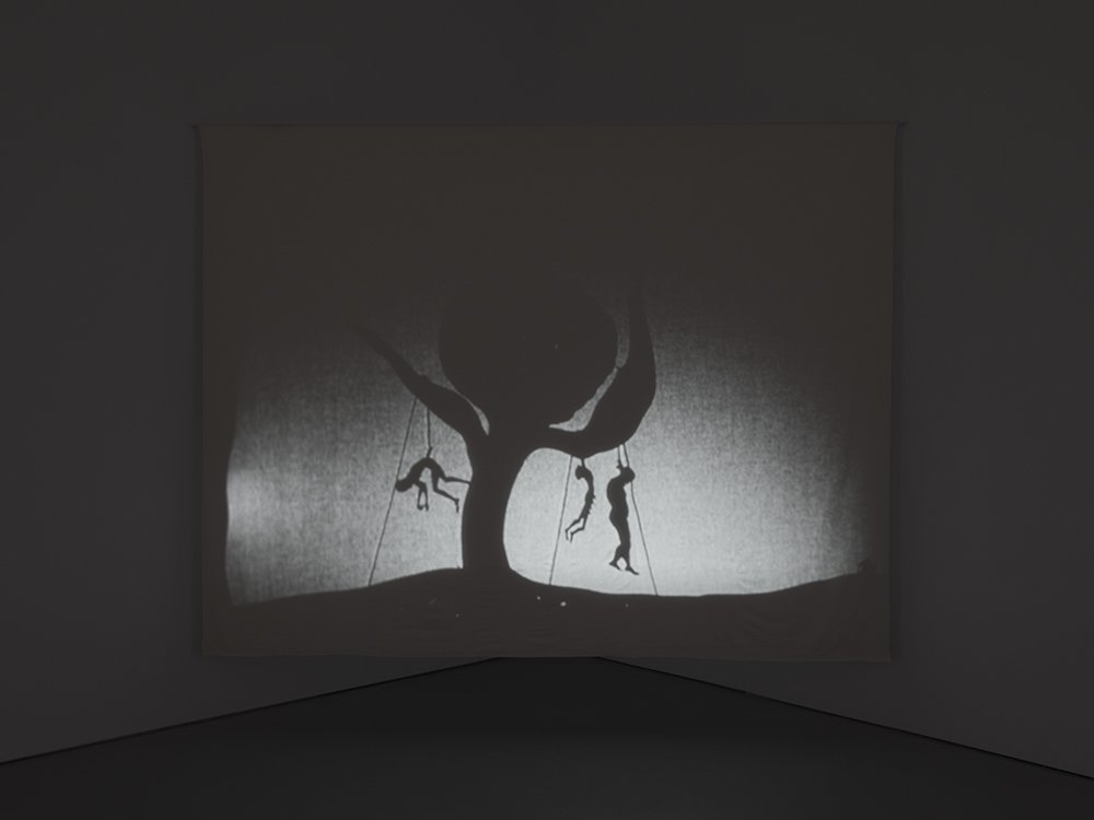 3a35bbdd0hiltonbaldwindz19show2019_install_41-jpg.jpeg A still from Kara Walker's video, "8 Possible Beginnings or: The Creation ofAfrican-America, A Moving Picture"<br>(Courtesy David Zwirner)