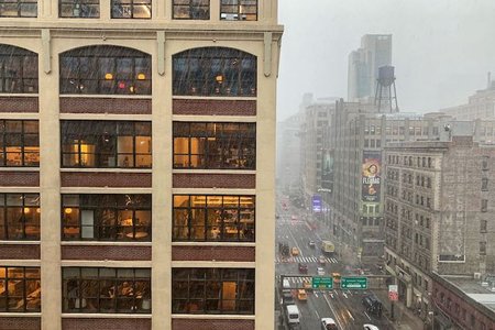 A dreary, rainy Friday afternoon.