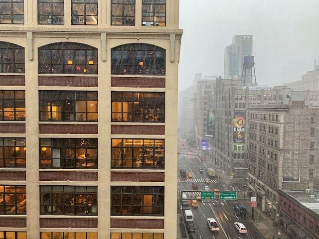 A dreary, rainy Friday afternoon.