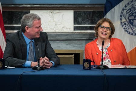 Mayor Bill de Blasio announces Vicki Been will serve as the new Deputy Mayor for Housing and Economic Development. Blue Room, City Hall.