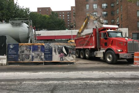 Construction work on the L train shutdown on 14th Street between First Avenue and Avenue A