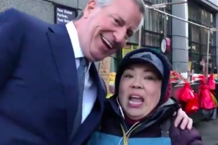De Blasio finds a fan