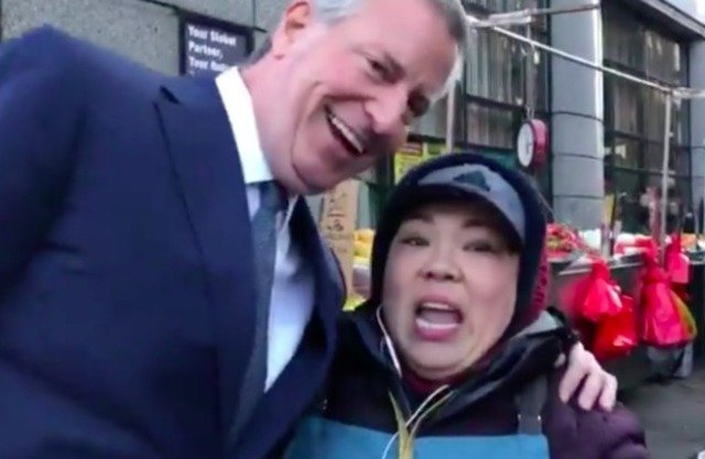 De Blasio finds a fan