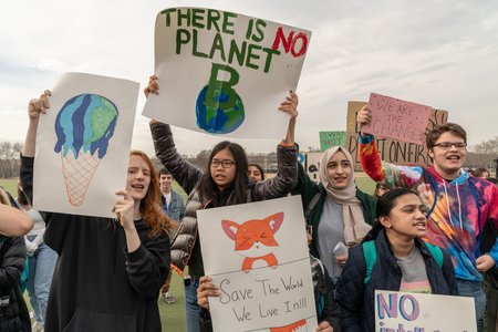Bronx Science high school students (<a href="http://dispatch.nyc/">David "Dee" Delgado</a> / Gothamist)