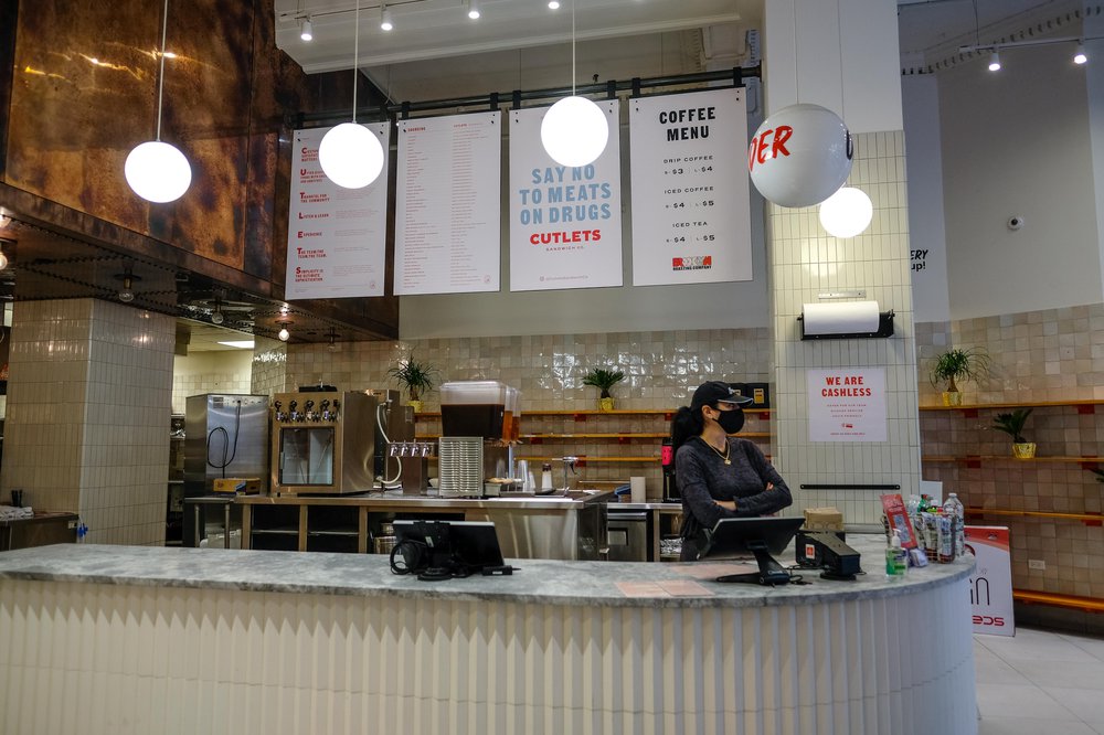 Cutlets Sandwich Co. ordering counter