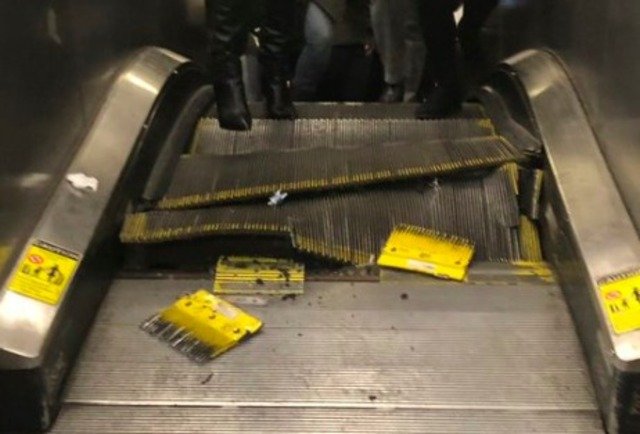 An escalator wreck in Midtown last year