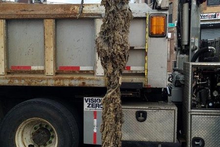 A fatberg takes form.