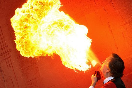 During this heat wave, you too may feel as if you're being engulfed in flames