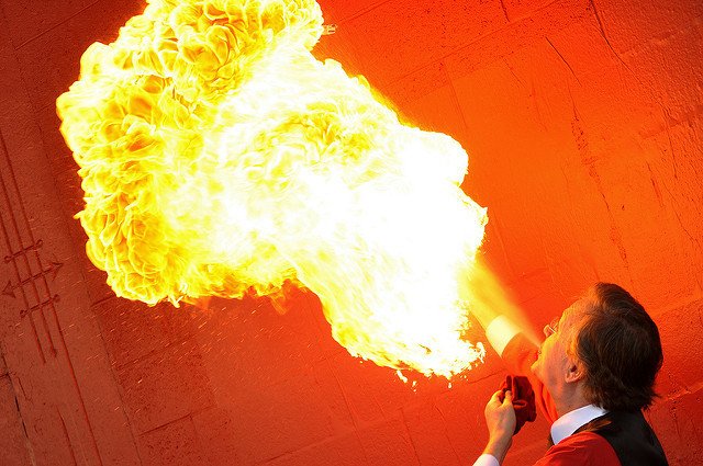 During this heat wave, you too may feel as if you're being engulfed in flames