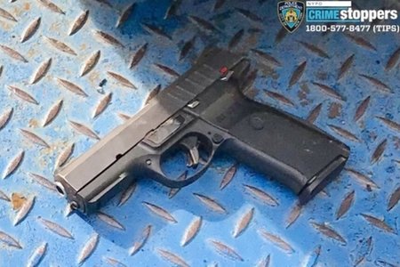 The firearm allegedly recovered from the suspect.
