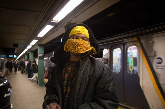 Commuters along the L line on February 6, 2019