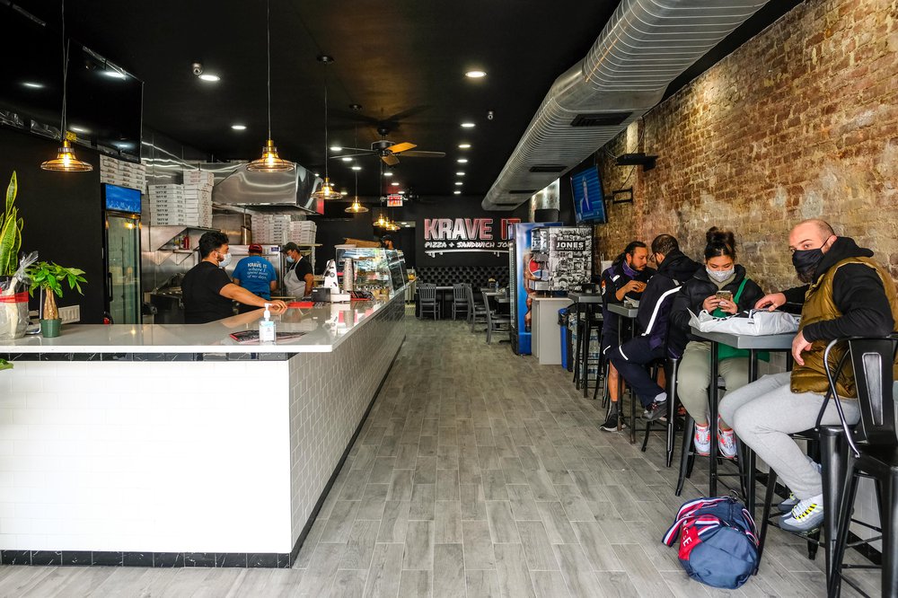 Photos of pizza from Krave It