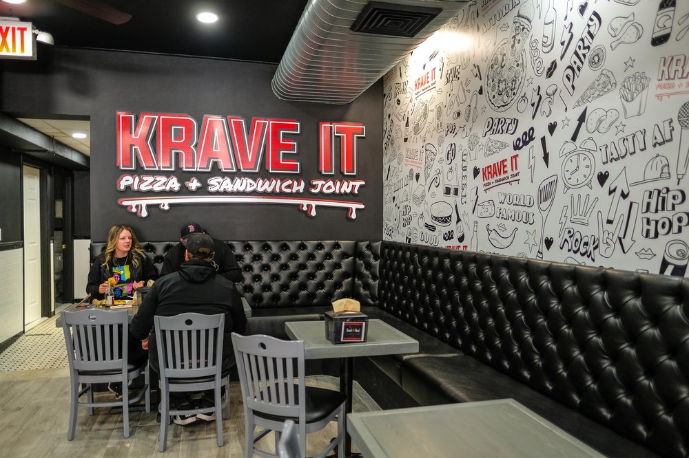 Photos of pizza from Krave It