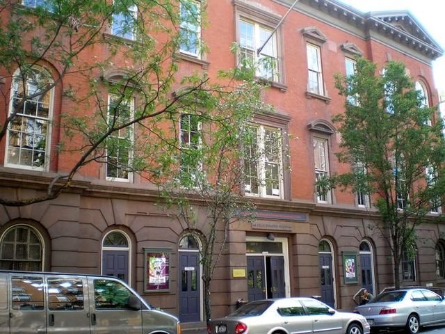 The facade of the the Lesbian, Gay, Bisexual & Transgender Community Center in Manhattan