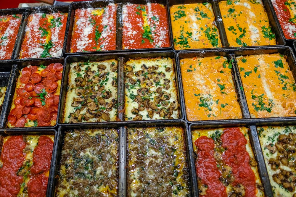 There are usually at least six kinds of pies ready to go