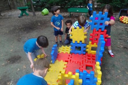 Preschool students at the Amazing Magic Beans Learning Center in Sunnyside