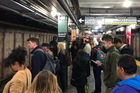 At Bedford Avenue, some riders had to wait 36 minutes for a train at around 6:30 a.m.