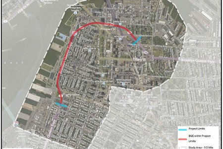 The portion of the BQE that needs repairs