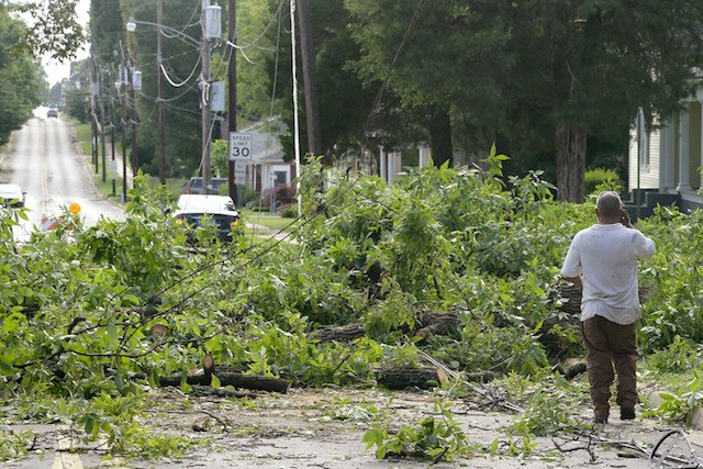This is Jonesboro, Arkansas, after a 2014 storm. By 2080, New Yorkers will feel like they live there, not here.