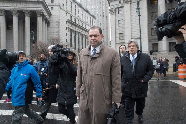 Joseph Percoco, Cuomo's former top aide, leaving court following his conviction in March
