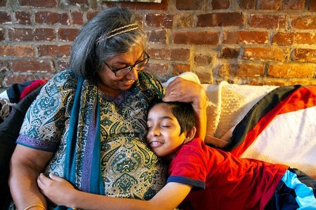 Rachna Daryanani and grandson.