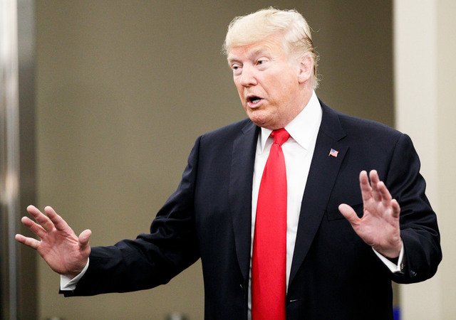 President Donald J. Trump arriving at the United Nations General Assembly looking perfectly innocent and definitely not guilty of any sexual assaults or criminal conspiracy against the United States.